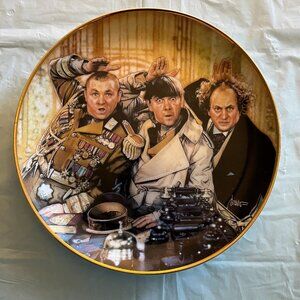 THREE STOOGES Franklin Mint Heirloom Limited Edition Numbered Plate
